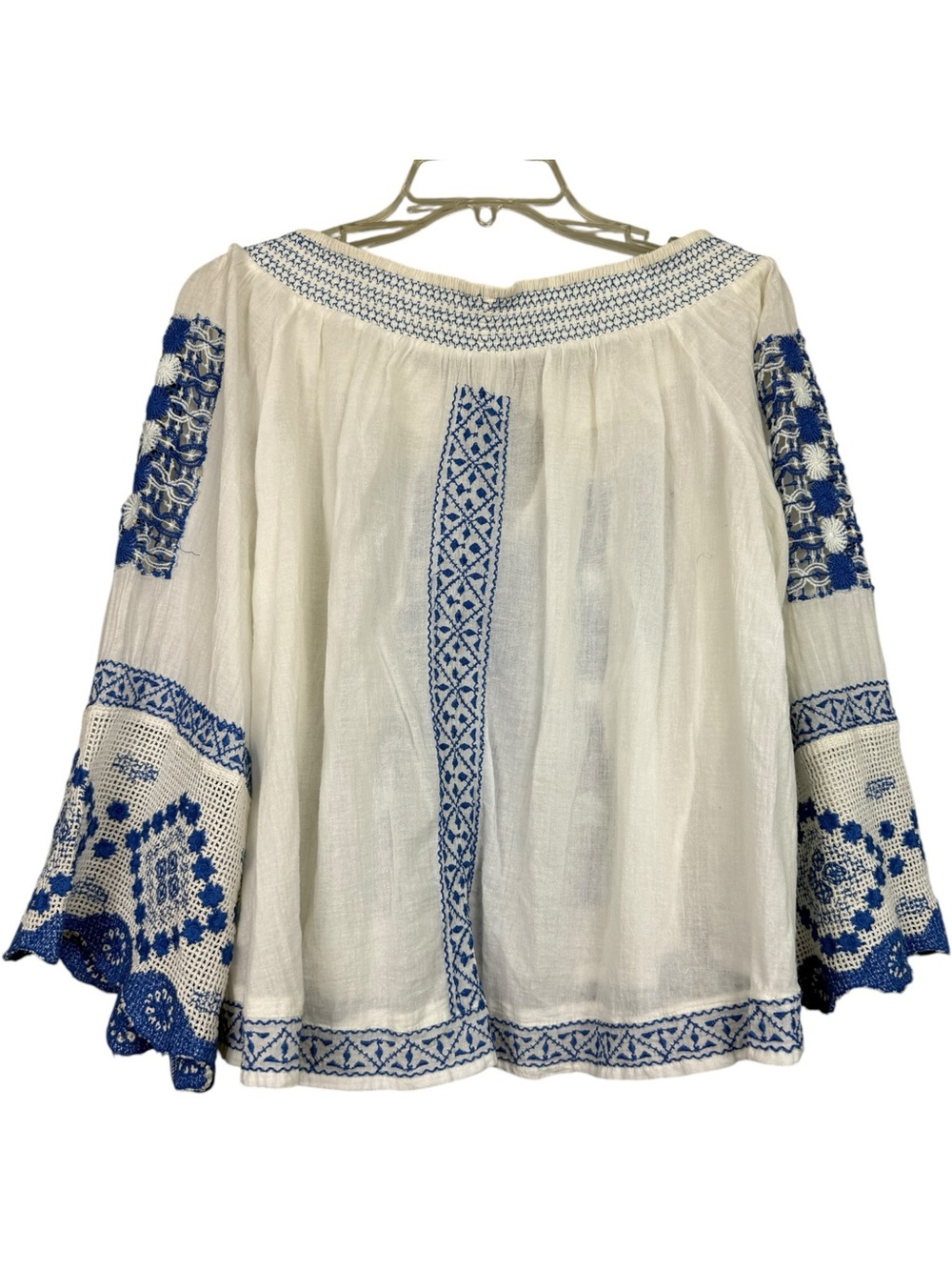 Free People Boho Embroidered Peasant Blouse - Picture 3 of 6